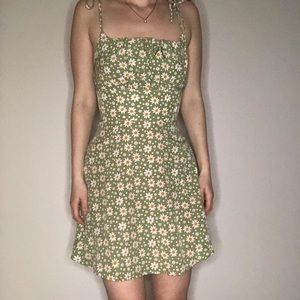 Floral green sundress